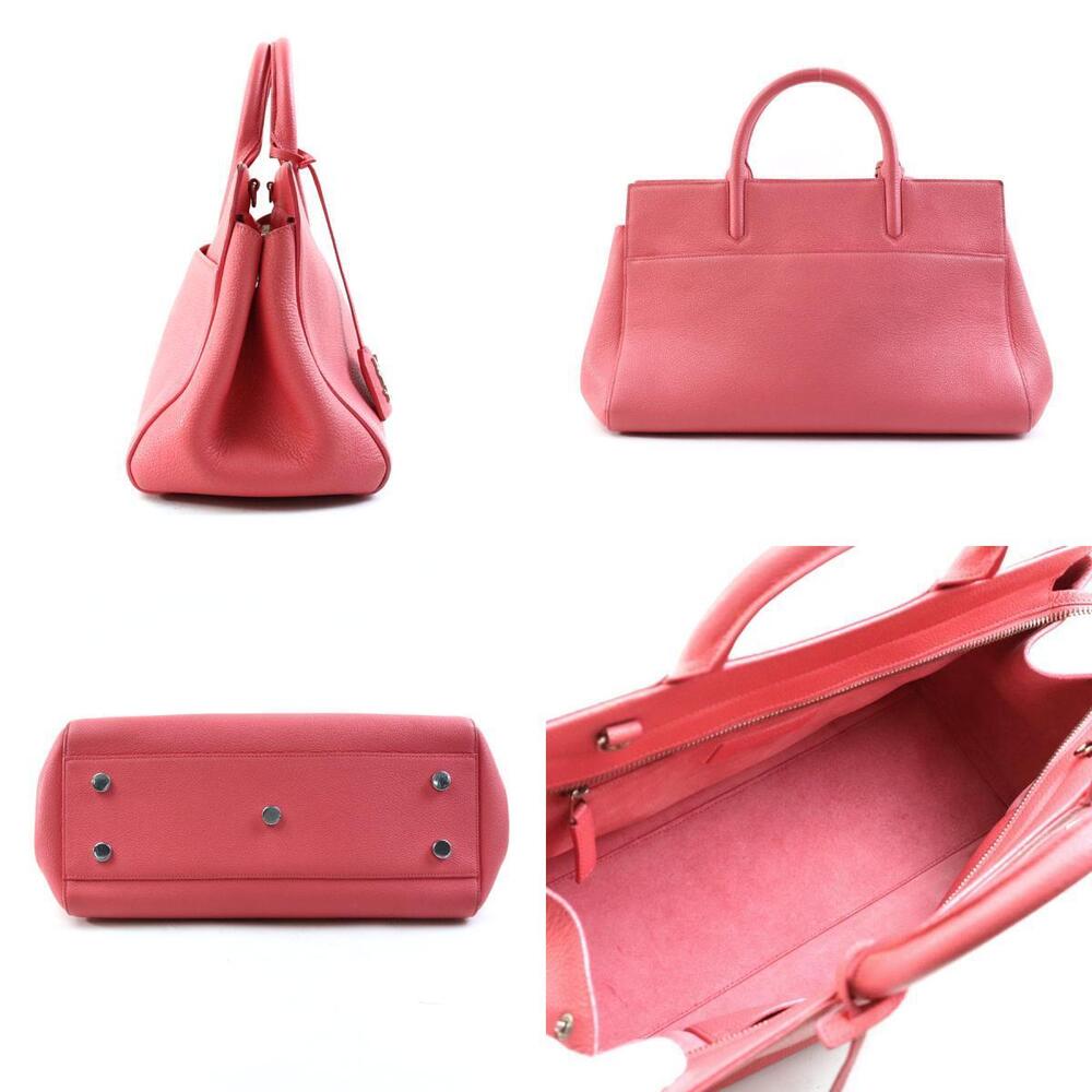 Saint Laurent Shoulder Gauche pink leather Cavalieve Bag silver